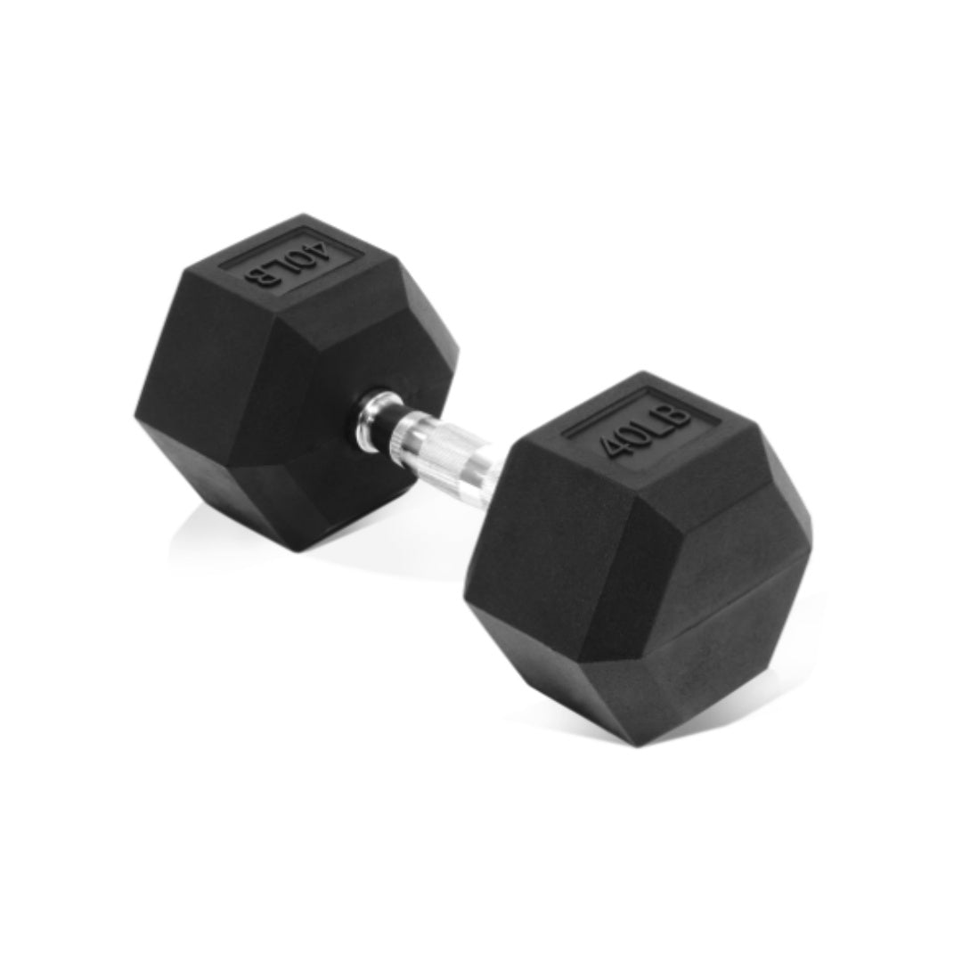 Hex Rubber Coated Dumbbell - Non-Slip Grip, Durable & Space-Saving For Home Gym Workouts--Only Supports Self Pickup