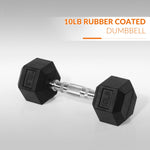 Hex Rubber Coated Dumbbell - Non-Slip Grip, Durable & Space-Saving For Home Gym Workouts--Only Supports Self Pickup