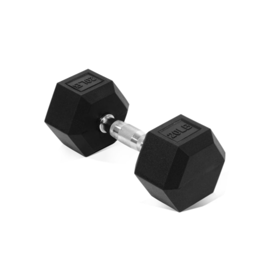 Hex Rubber Coated Dumbbell - Non-Slip Grip, Durable & Space-Saving For Home Gym Workouts--Only Supports Self Pickup
