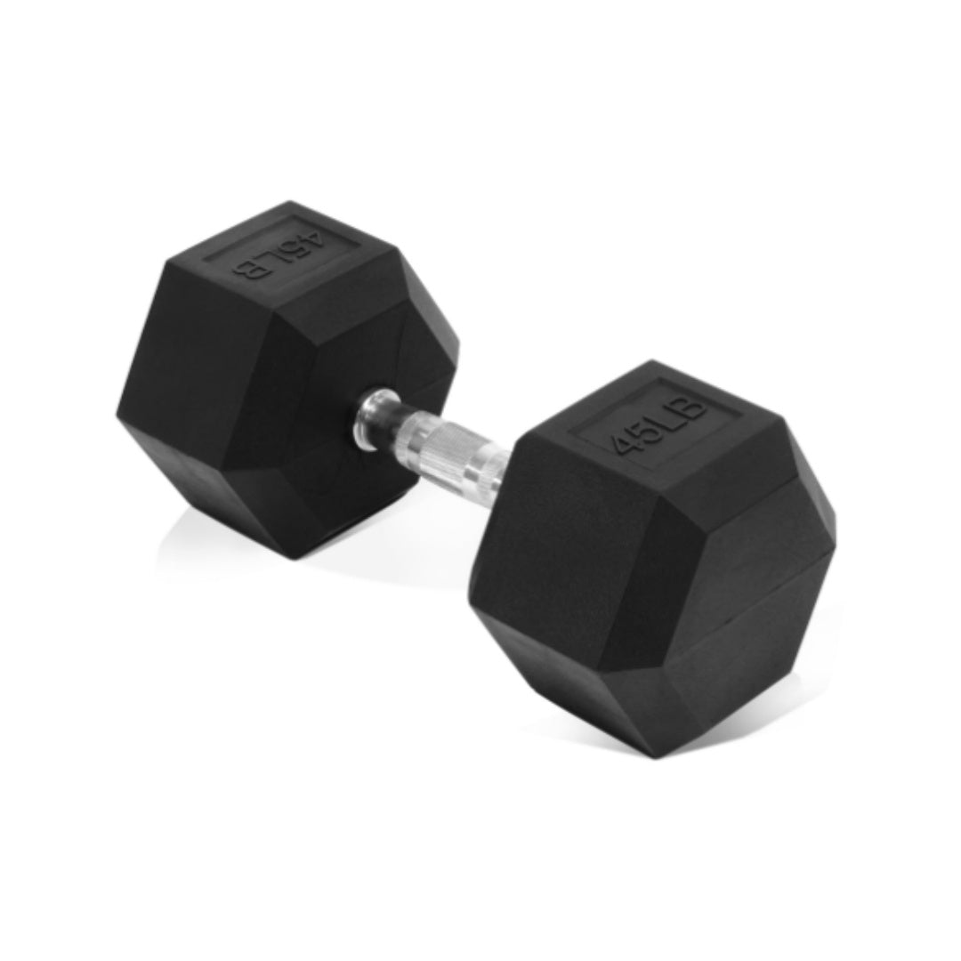 Hex Rubber Coated Dumbbell - Non-Slip Grip, Durable & Space-Saving For Home Gym Workouts--Only Supports Self Pickup
