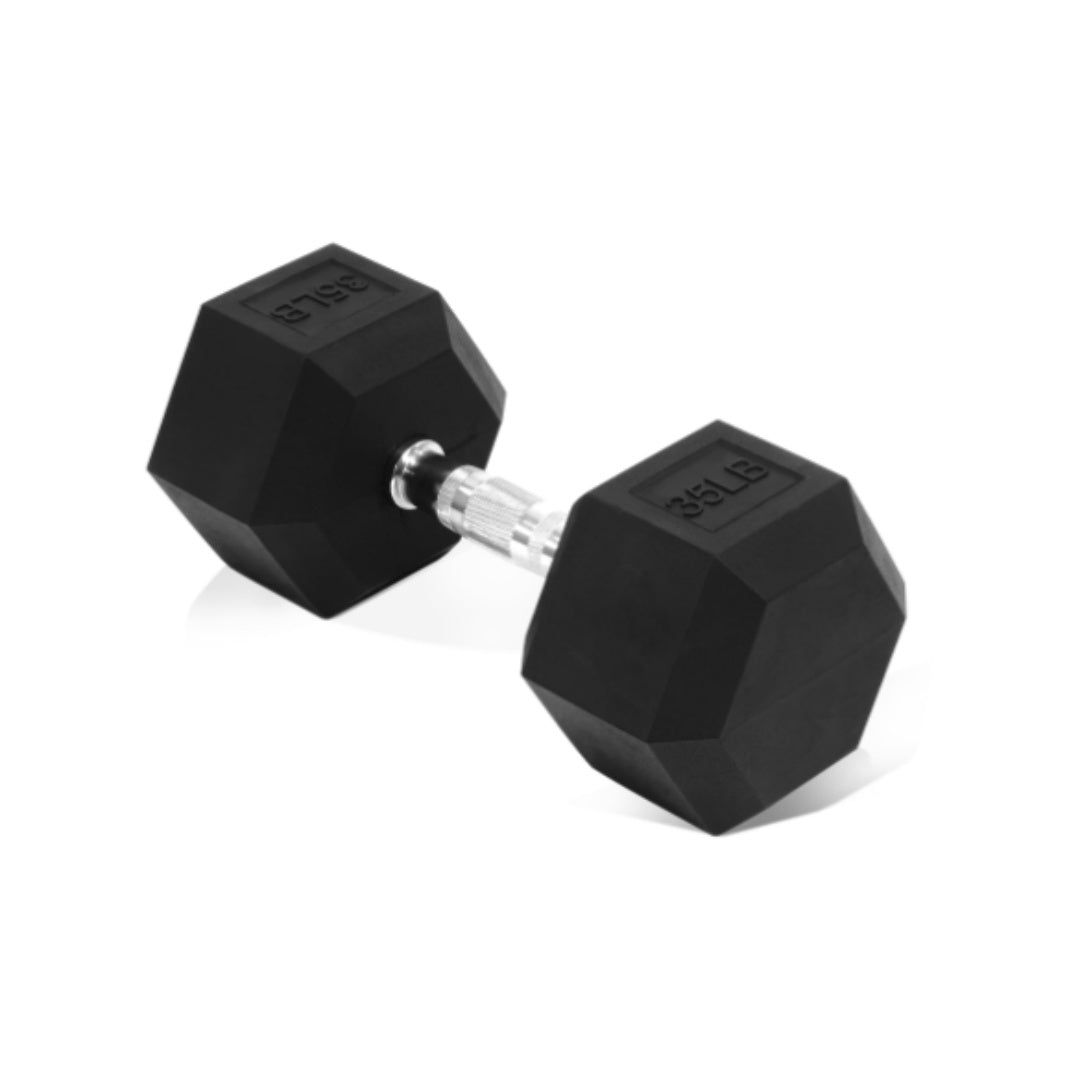 Hex Rubber Coated Dumbbell - Non-Slip Grip, Durable & Space-Saving For Home Gym Workouts--Only Supports Self Pickup